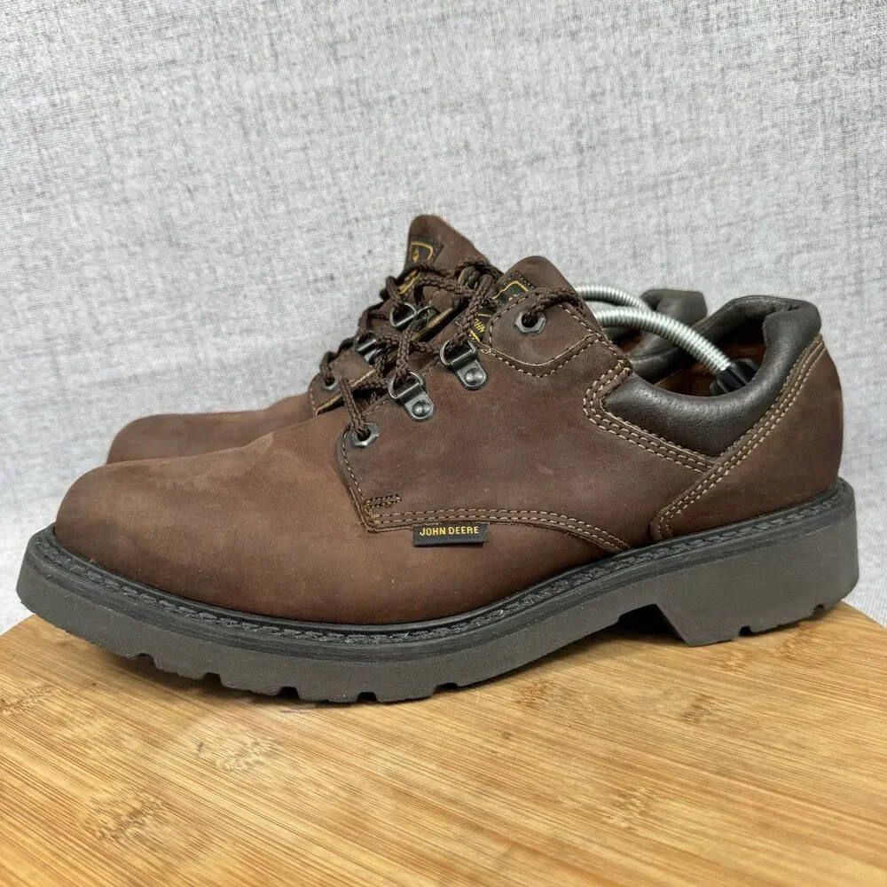 John Deere Boots Men's 11 M Leather Work Safety Oxford Shoes